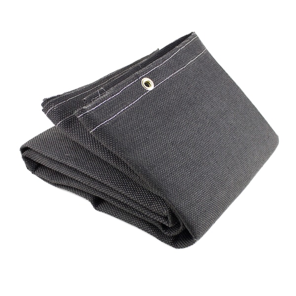 Wilson Welding Blanket, Vermiculite Coated Fiberglass, 8 ft L., 8 W., 10 H., 24 oz, Black 36166 - main